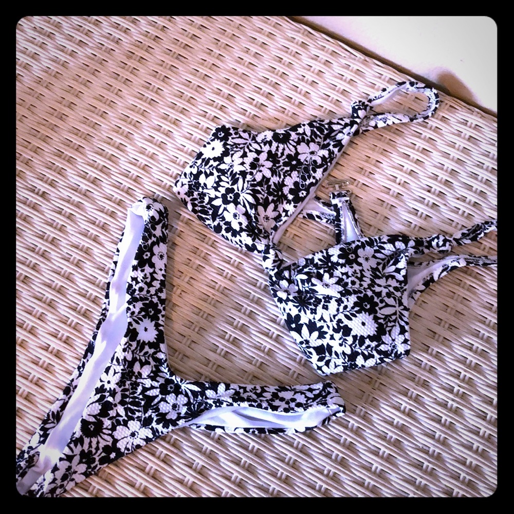 Teenie weenie thong bikini! Floral